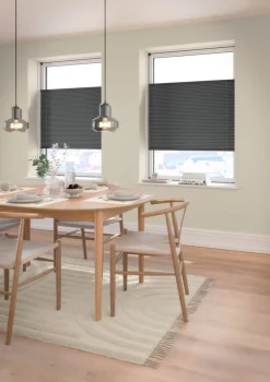 Plisségordijn verduisterend HVEN 60x130 grijs up/down