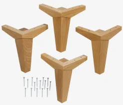 Poten B4,5xL4,5xH15 eiken 4 stuks