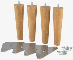 Poten Ø5xH19 eiken set van 4