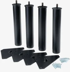 Poten Ø3,5xH23 zwart 4 stuks