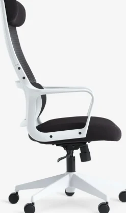 Professionele bureaustoel HEDENSTED zwarte stof/wit