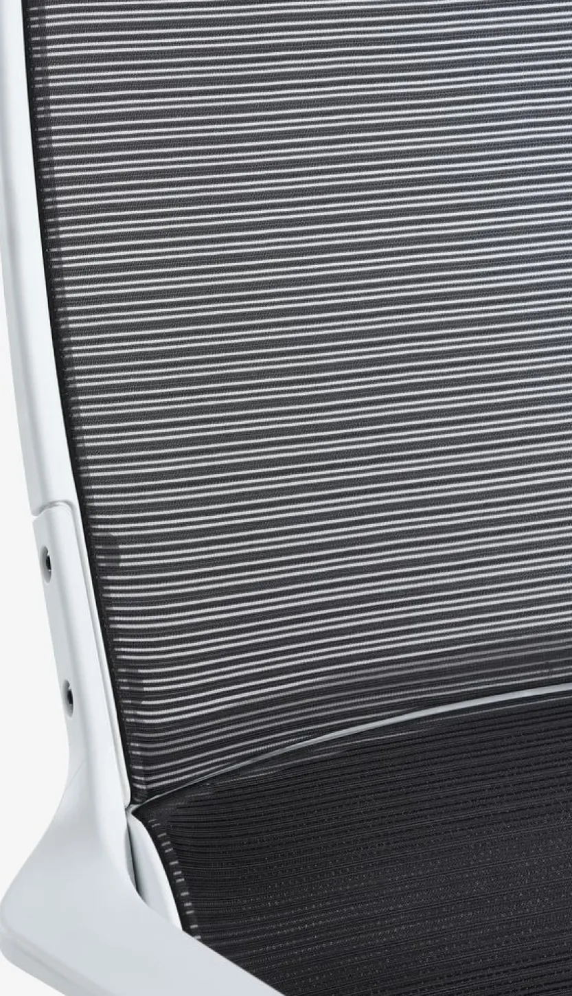 Professionele bureaustoel HEDENSTED zwarte stof/wit