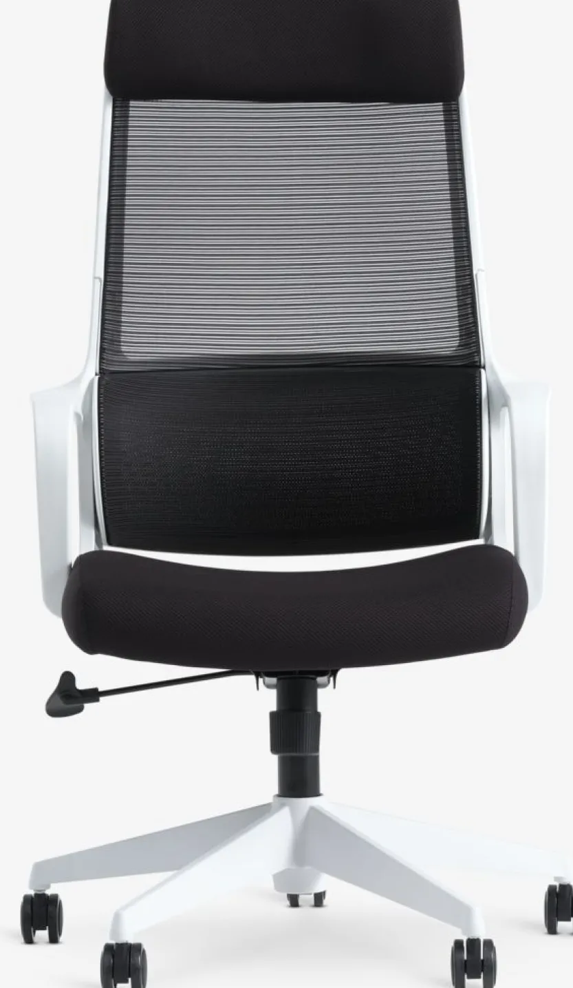 Professionele bureaustoel HEDENSTED zwarte stof/wit