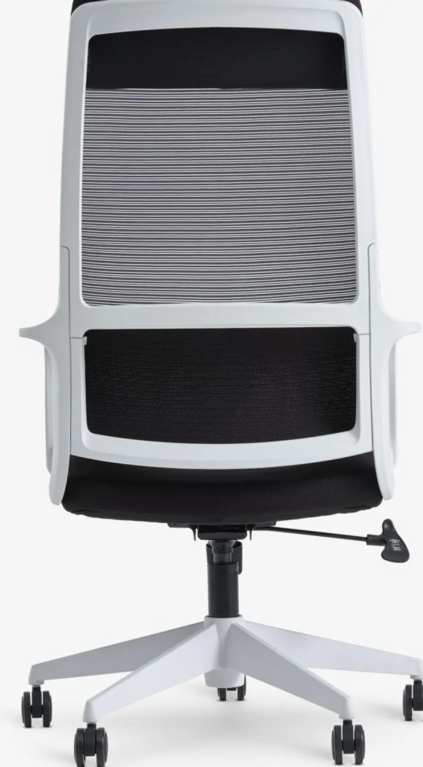 Professionele bureaustoel HEDENSTED zwarte stof/wit