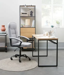 Professionele bureaustoel SKODSBORG grijze stof/zwart