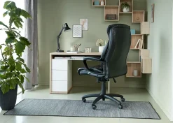 Professionele bureaustoel TJELE zwart kunstleer/zwart