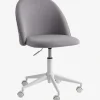 Professionele bureaustoel KOKKEDAL grijze stof/wit