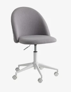 Professionele bureaustoel KOKKEDAL grijze stof/wit