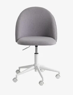 Professionele bureaustoel KOKKEDAL grijze stof/wit