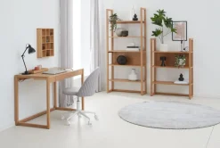 Professionele bureaustoel KOKKEDAL grijze stof/wit