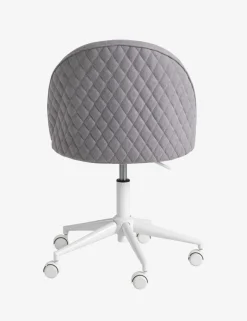 Professionele bureaustoel KOKKEDAL grijze stof/wit