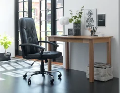 Professionele bureaustoel SKODSBORG zwart kunstleer/chroom