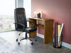 Professionele bureaustoel SKODSBORG zwart kunstleer/chroom