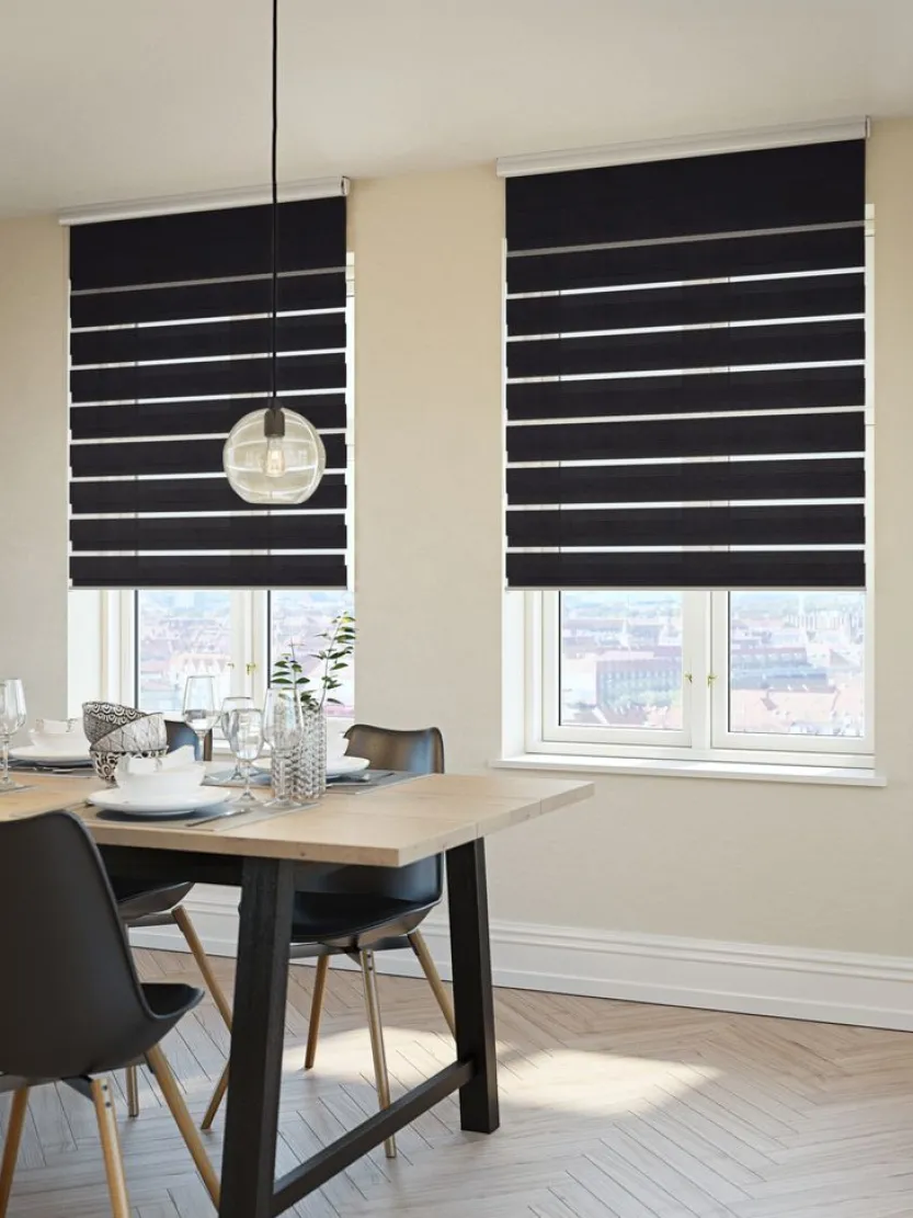 Rolgordijn duo ALSTEN 60x180 zwart