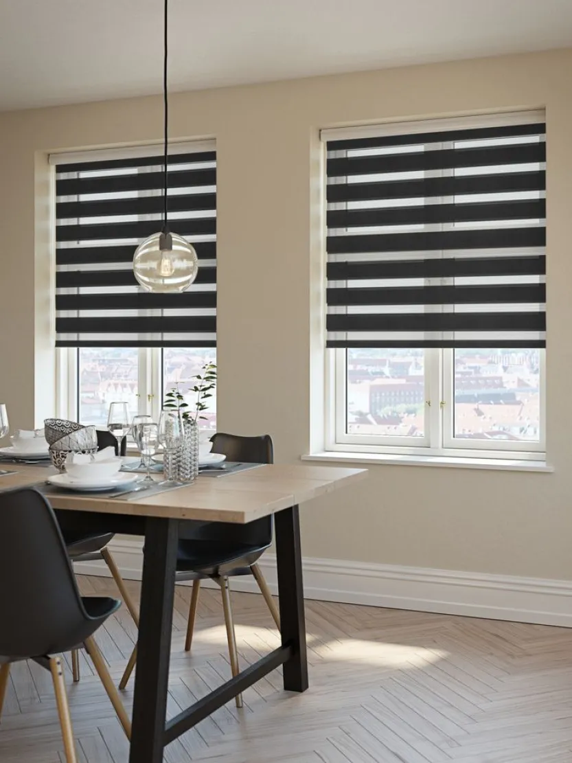 Rolgordijn duo ALSTEN 60x180 zwart