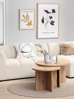 Salontafel KALVEHAVE Ø70 eiken kleur