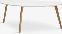 Salontafel LEJRE 60x120 wit/eiken