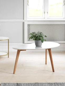 Salontafel LEJRE 60x120 wit/eiken