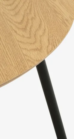 Salontafel NYBO Ø70 eiken kleur/zwart