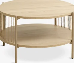 Salontafel SNESLEV Ø70 eiken kleur