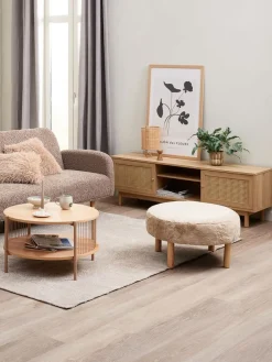 Salontafel SNESLEV Ø70 eiken kleur