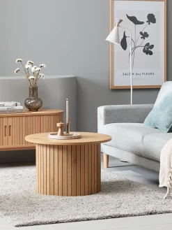 Salontafel SPODSBJERG Ø67 eiken kleur