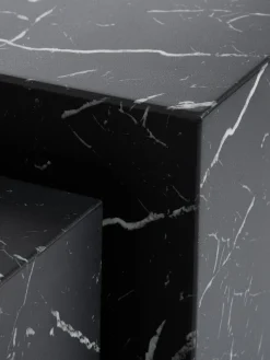 Salontafel TINGSTED 55/45x55/45 marmer kleur 2 stuks