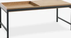 Salontafel TRAPPEDAL 50x100 eiken/zwart