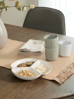 Schaal JENSEN Ø22xH4cm wit