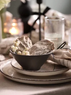 Schaal KARSTEN Ø13xH6 cm grijs