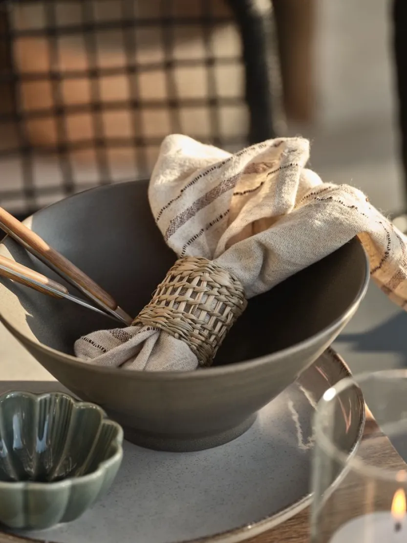 Schaal KARSTEN Ø21xH9cm grijs