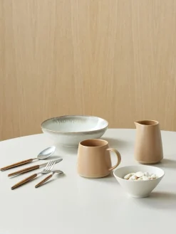 Schaal VICTOR Ø20 cm beige aardewerk