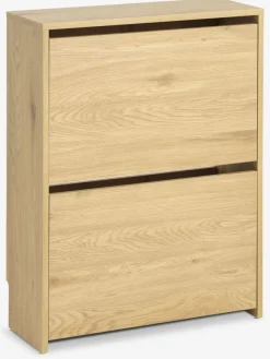 Schoenenkast BAKHUSE 2 vakken eiken kleur