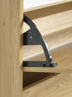 Schoenenkast BAKHUSE 2 vakken eiken kleur