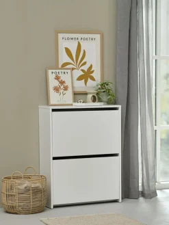 Schoenenkast BAKHUSE 2 vakken wit