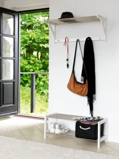 Schoenenrek EGESKOV 2 schappen staal/wit