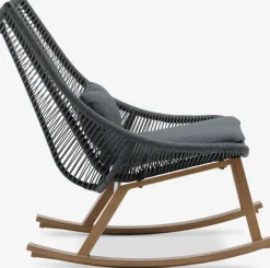 Schommelstoel DANNEMARE grijs