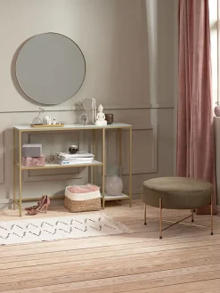 Sidetable PANDRUP 30x110 wit/goud