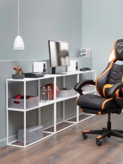 Sidetable VIRUM 26x80 met schap wit