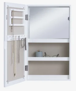 Sieradendoos MALLING met spiegel wit