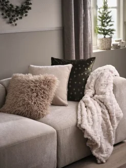 Sierkussen HORNFIOL 45x45 chenille beige