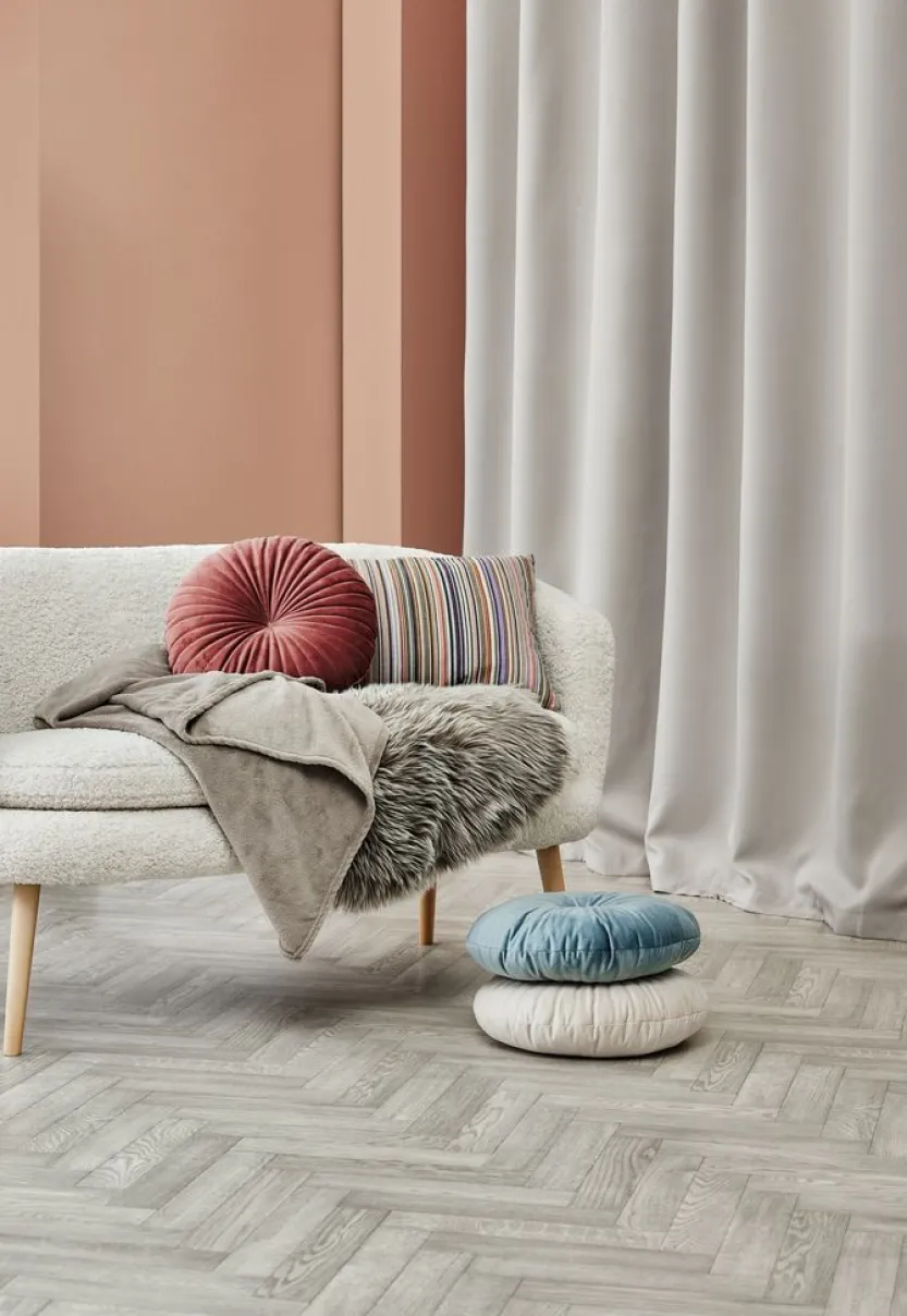 Sierkussen KUGLEASK Ø40 donker koraal