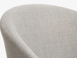 SKIBET Ø120 tafel lichtgrijs + 4 KLOSTER lichtgrijs/eiken