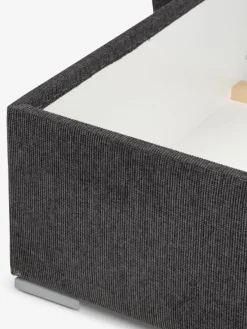 Slaapbank chaise longue VEJLBY donkergrijze stof