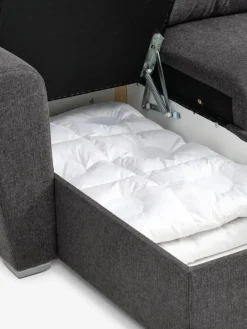 Slaapbank chaise longue VEJLBY donkergrijze stof