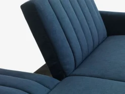 Slaapbank HARNDRUP donkerblauwe stof