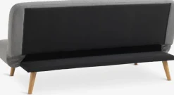 Slaapbank JUVRE lichtgrijze stof/naturel