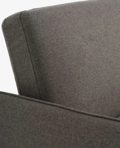 Slaapbank LYSTRUP 2-zits donkergrijze stof