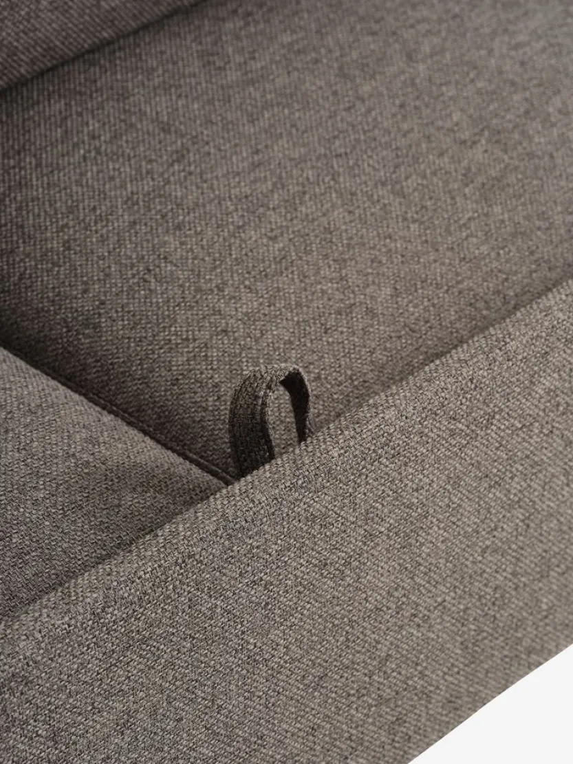 Slaapbank LYSTRUP 2-zits donkergrijze stof