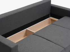 Slaapbank MARSLEV 3-zits donkergrijze stof